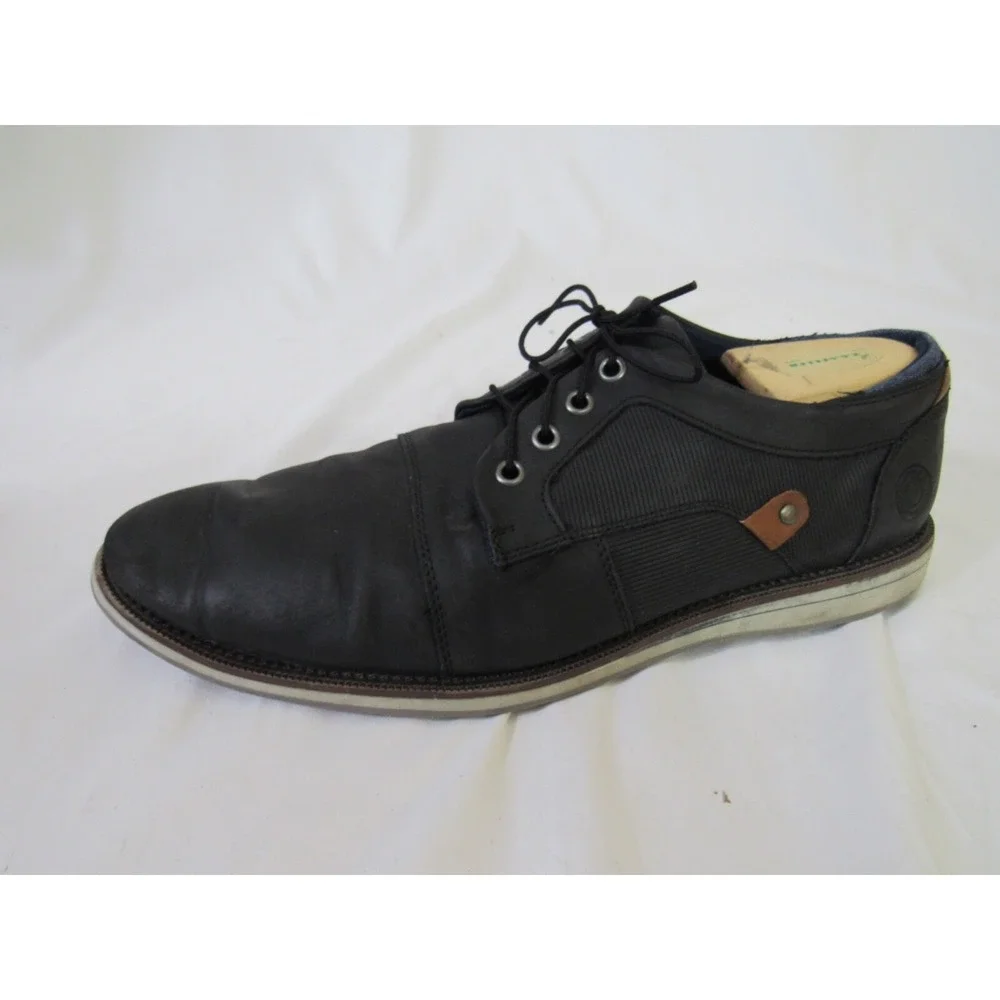 B-52 By BullBoxer Black Lace-Up Leather Oxford Dress Shoes Men's Size‎ 13